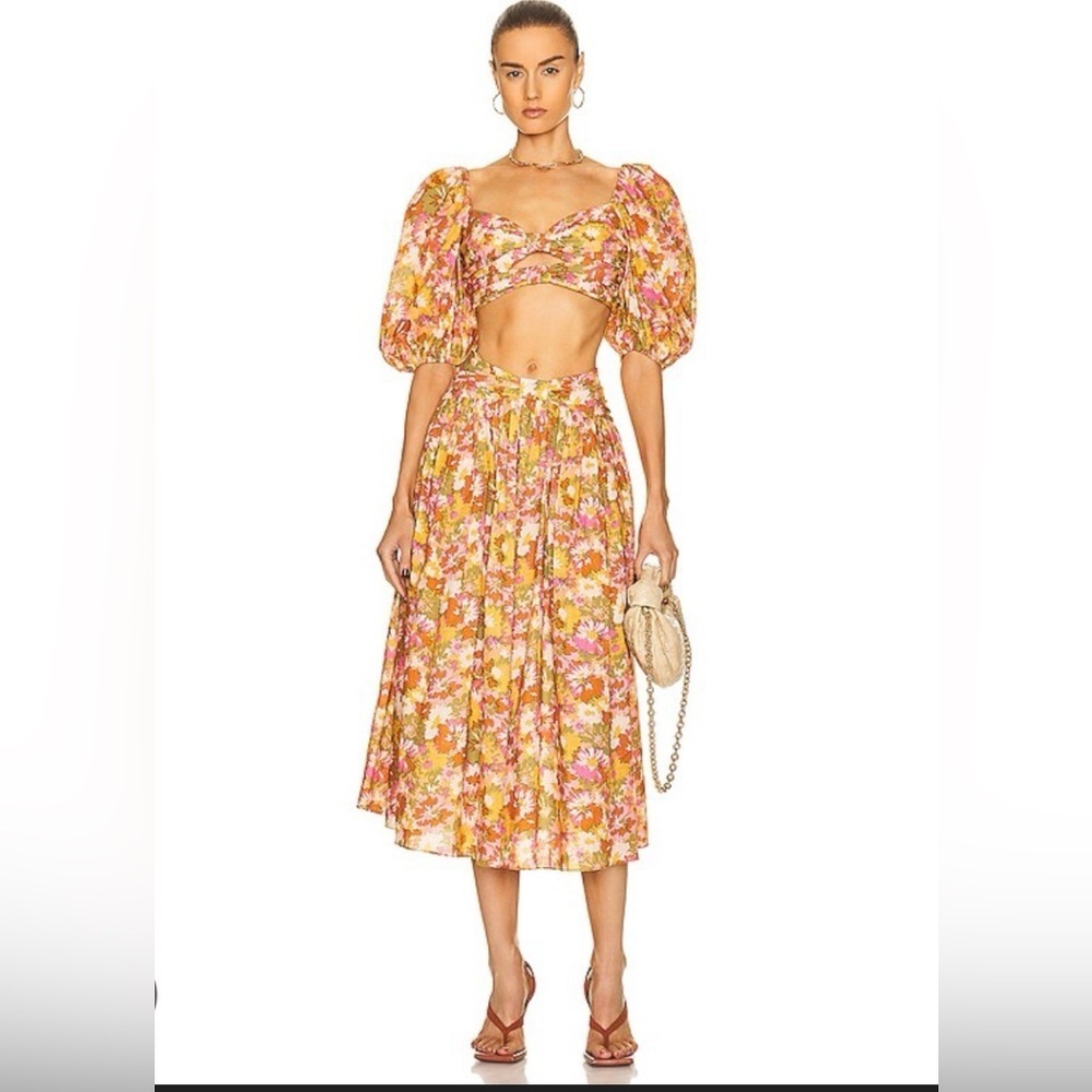 Zimmermann Floral skirt size 0P 100% cotton